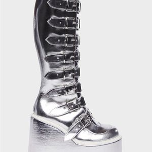 Brand new Liquid Silver Trinity Boots